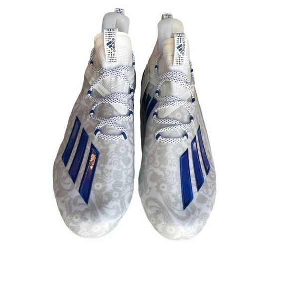 Adidas Adizero Reign Young King Football Cleat Blue Floral size 11.5 #FU6707 - Picture 8 of 14